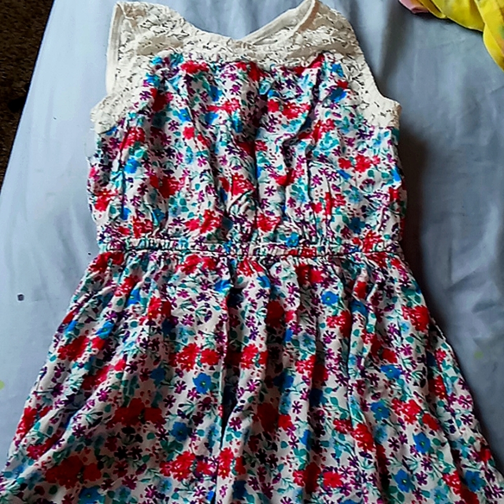 Flower design girls size 14 dress